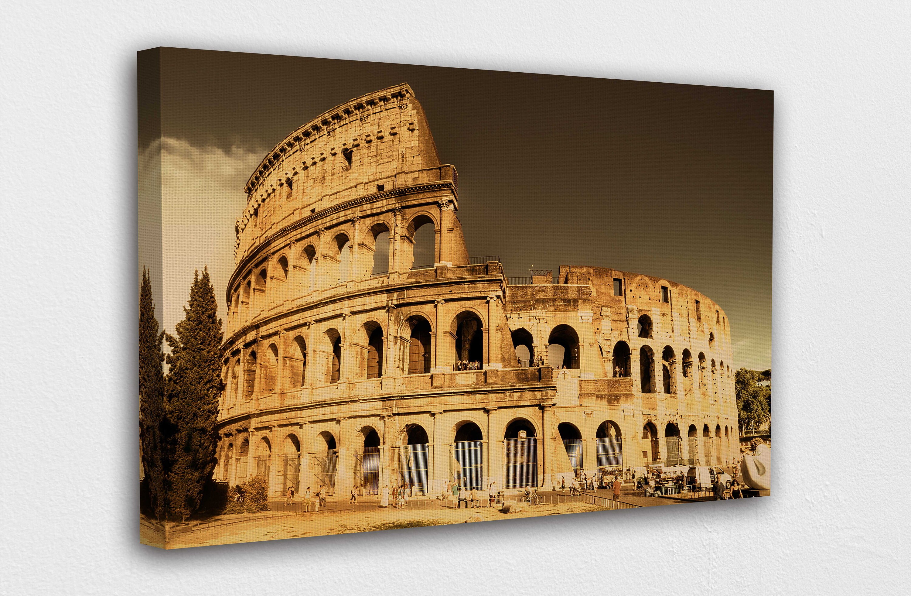 Colosseum in Rome Canvas Wall Art Design Poster Print Décor Etsy