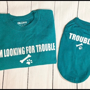 Matching Pet Owner Set, dog lover gift, couple matching,pet clothing outfit,matching dog and owner, pet lover gift, matching clothes shirt