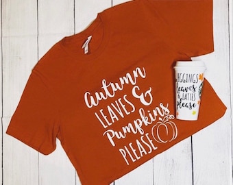 Custom Fall T-shirts. Pumpkin Season t-shirt. Unisex t-shirt. Fall t-shirt. Autumn t-shirt.