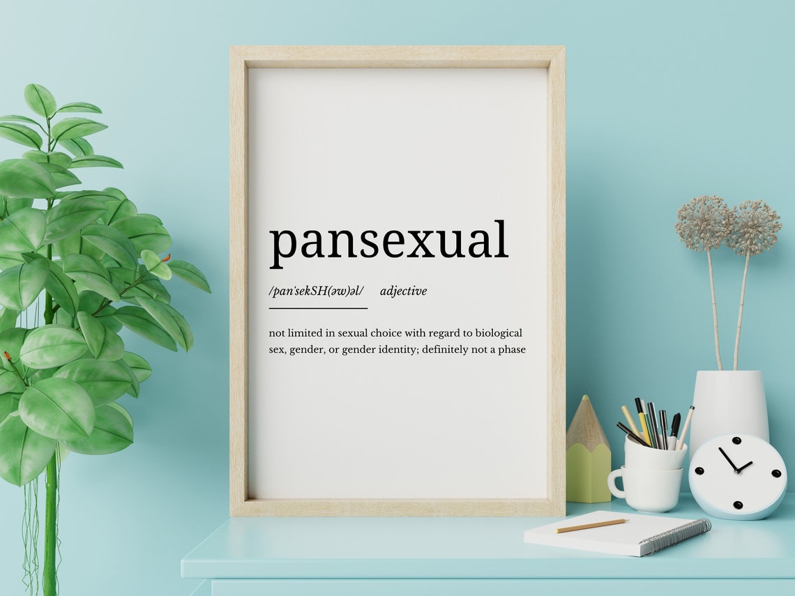 Pansexual Definition Printable Art Pansexual Quote Digital Etsy