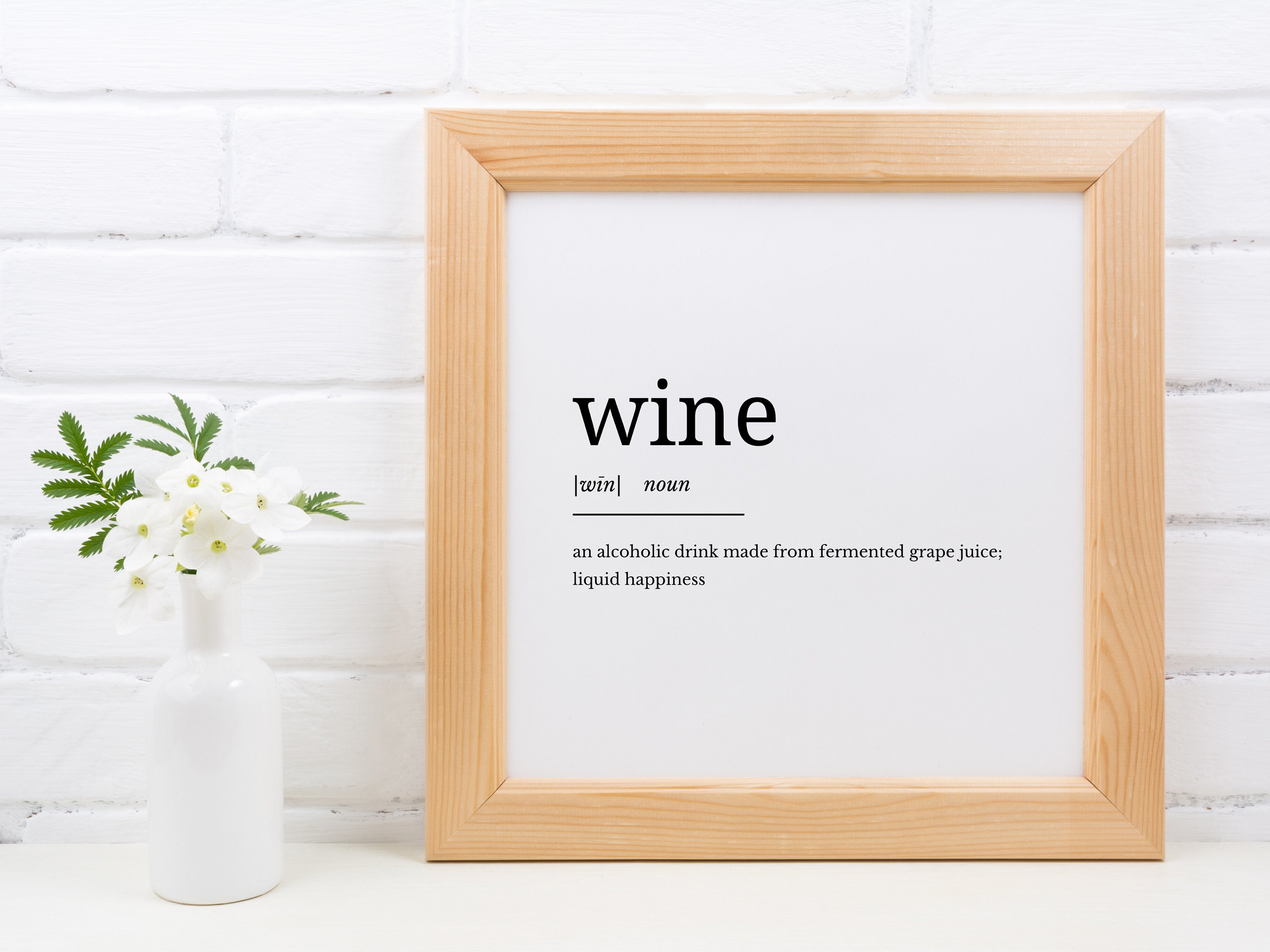 Wine Definition Printable Art, Wine Quote Digital Art, Wine Printable