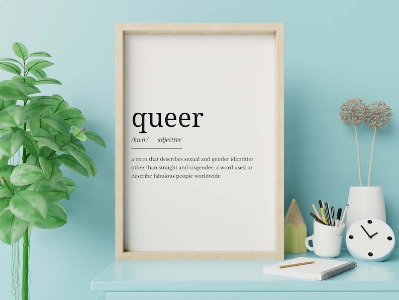 Queer Definition Printable Art Queer Quote Digital Art Queer Etsy