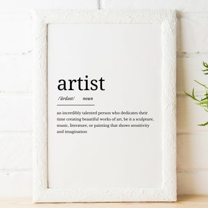 Définition de l’artiste Art imprimable, Citation de l’artiste Art numérique, Citation imprimable de l’artiste, Définition de l’artiste - TÉLÉCHARGEMENT INSTANTANÉ