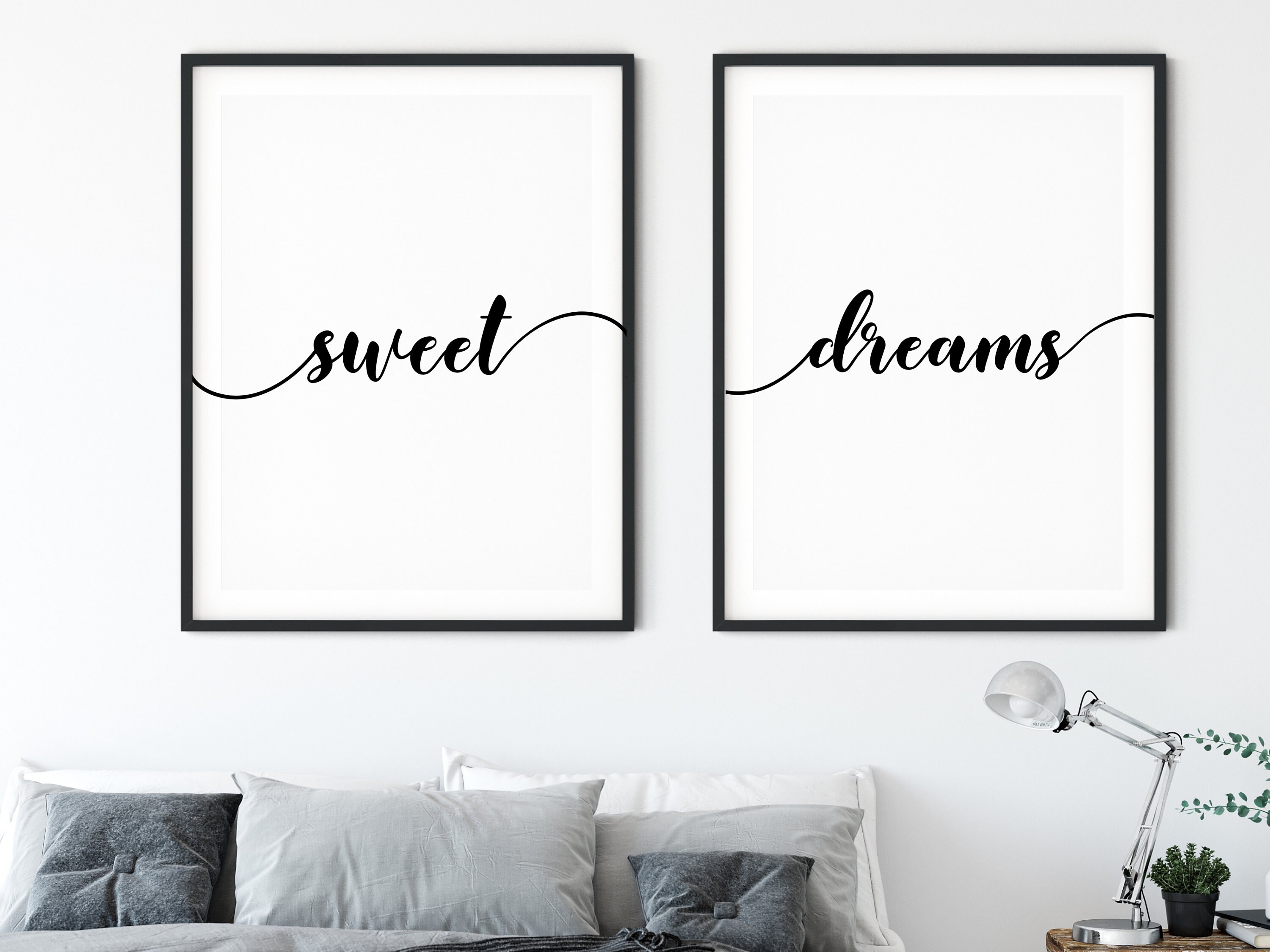 Sweet Dreams Schlafzimmer Druckbare Kunst, Schlafzimmer Digitale Kunst, Schlafzimmer Druckbare, Schlafzimmer Digitaldruck - SOFORTIGER DOWNLOAD