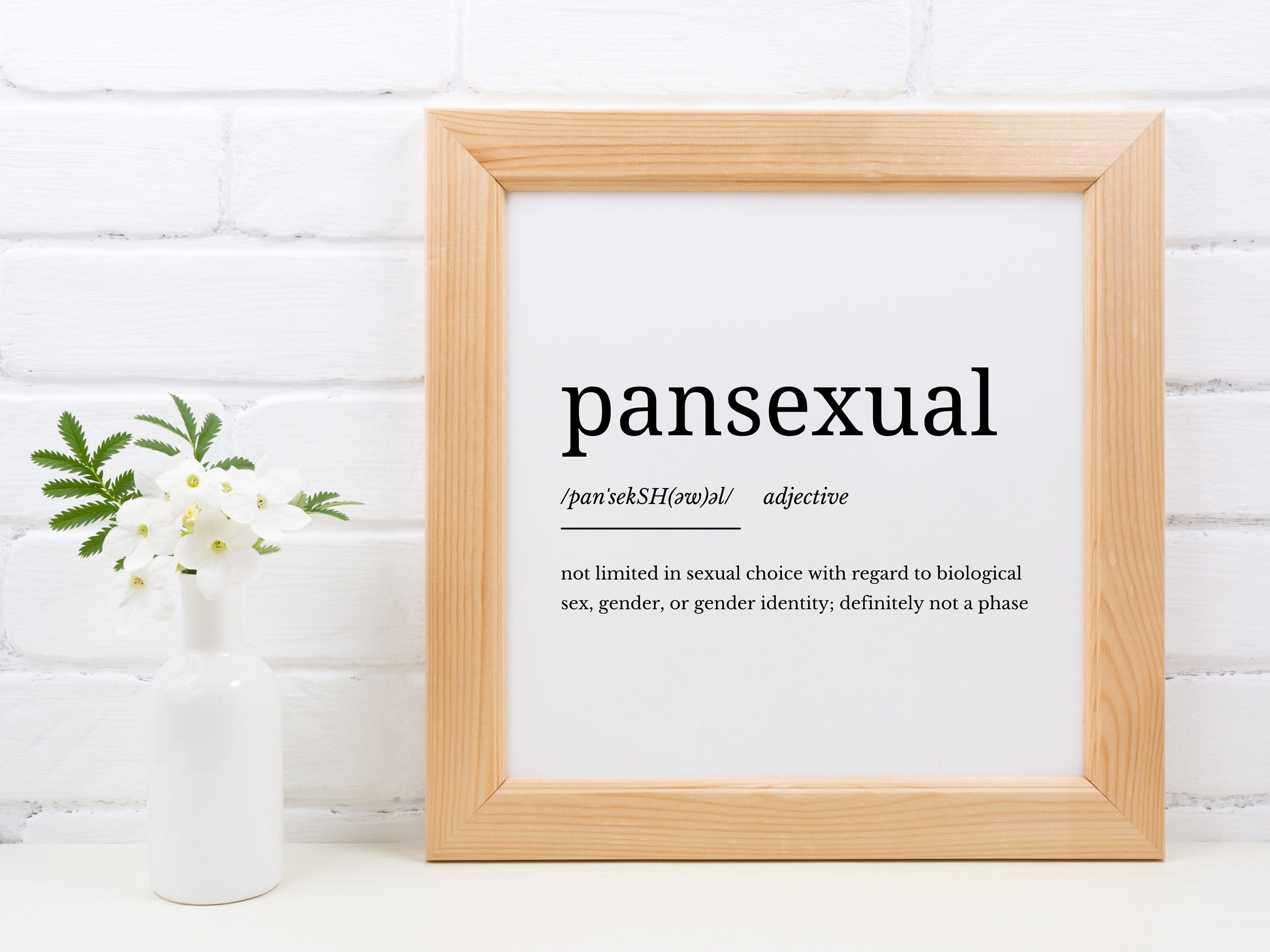 Pansexual Definition Printable Art Pansexual Quote Digital Etsy