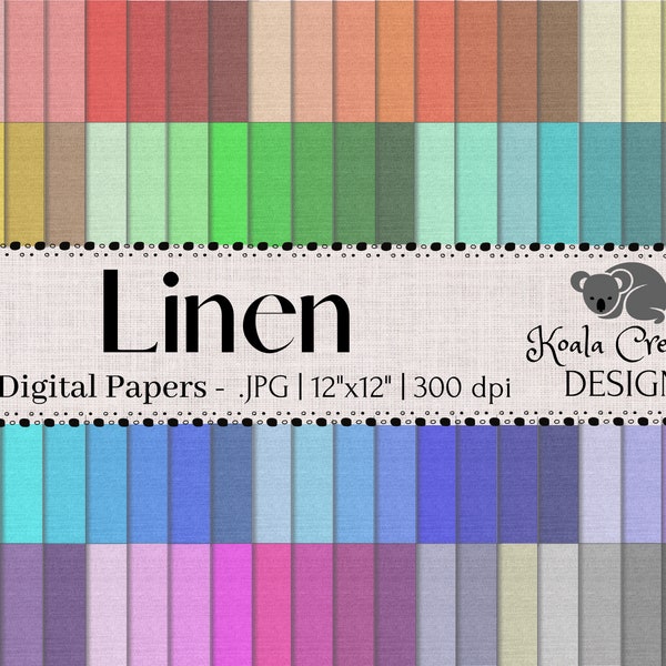 Linen Digital Paper, Linen Texture, Linen Background, Linen Paper, Linen Design, Digital Scrapbooking - Commercial Use - Instant Download