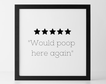 Haría popop aquí otra vez arte imprimible, arte digital de baño divertido, baño imprimible, haría popop aquí otra vez imprimible - DESCARGA INSTANTE