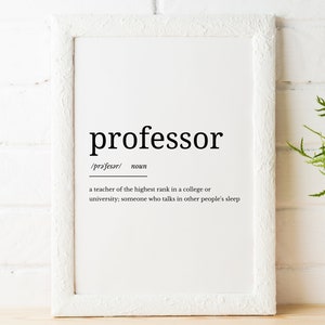 Professor Definition Printable Art, Professor Quote Digital Art, Professor Printable Quote, Professor Definition - INSTANT DOWNLOAD