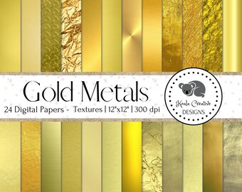 Carta digitale Metalli Oro, Carta Digitale Metallica, Texture Metallica, Texture Metallica, Texture Gold Metal - Uso commerciale - Download istantaneo