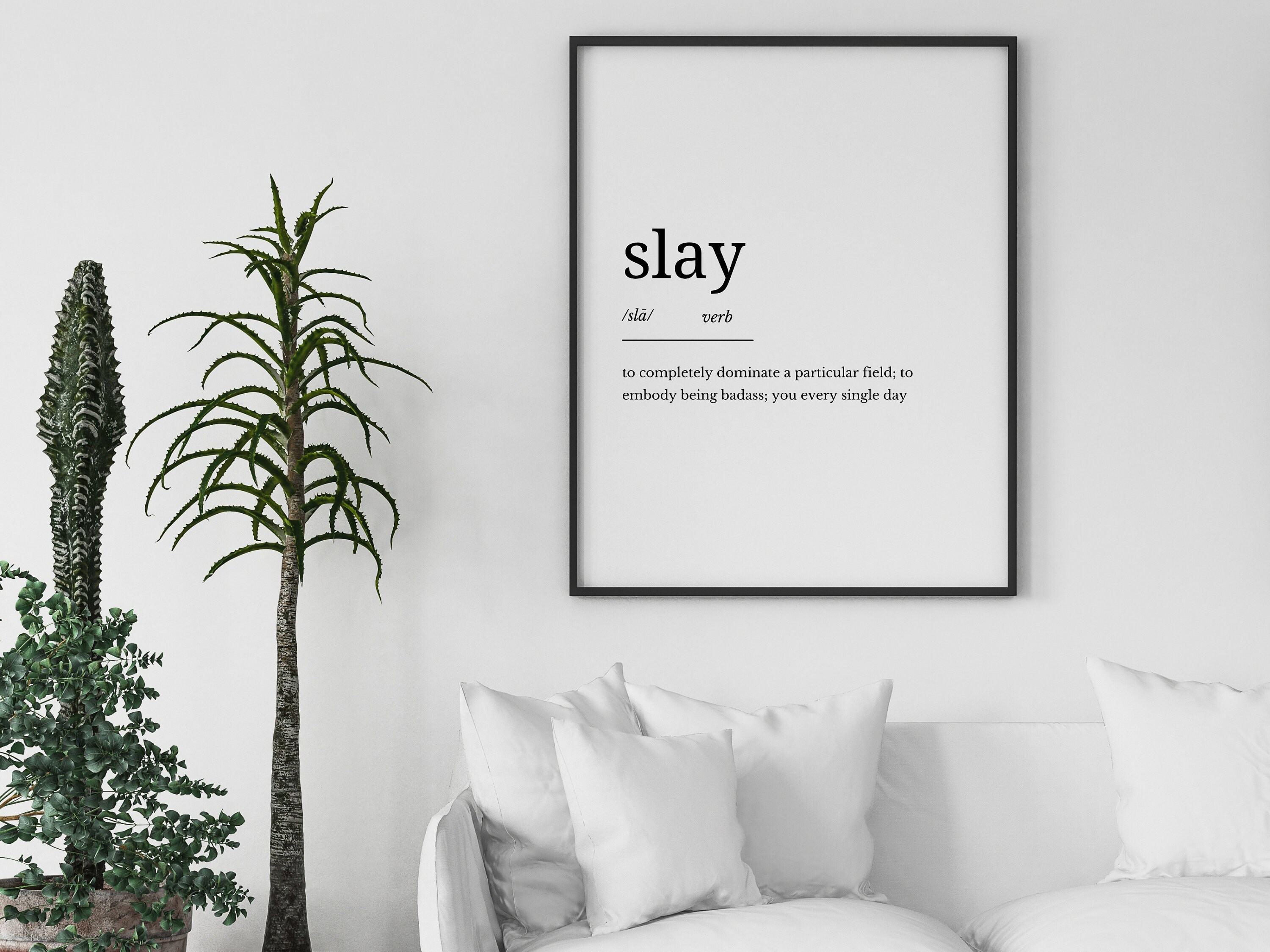 Slay Dictionary Definition Funny Quote Art Print Canvas Print