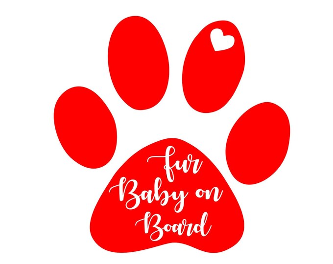 fur baby on board decal, dog on board sticker, dog mom life sticker, dog on board car decal, vinyl dog on board sticker, dog mom life decal