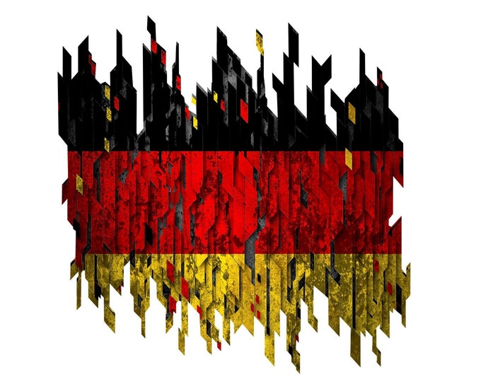 Distressed Germany Flag decal, full color Germany Flag, Flag car decal, German Pride decal, Distressed flag window sticker, vibrant flag