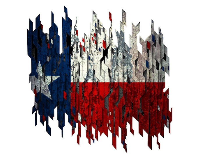 Distressed Texas Flag decal, full color Texas Flag, Flag car decal, Texan Pride decal, Distressed flag window sticker, vibrant flag logo