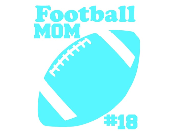 football mom decal, football player decal, football decal, outdoor football decal, football enthusiast decal, football player car decal