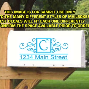 vinyl mailbox decal, mailbox monogram decal, mailbox sticker, mailbox vinyl decal, personalized mailbox sticker,custom mailbox vinyl sticker