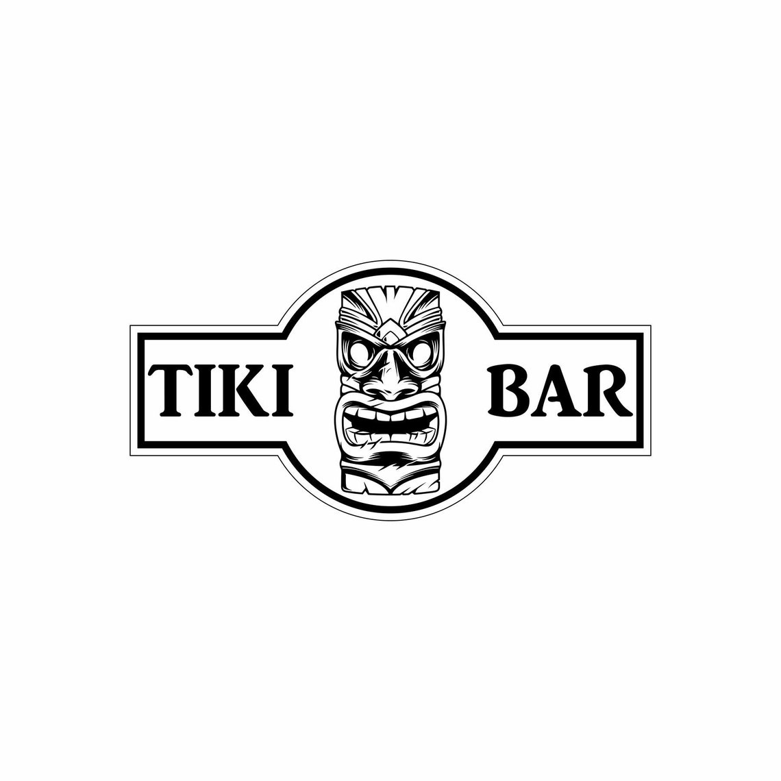 Tiki Bar Svg Tiki Bar Sign Cnc File Cnc Tiki Sign File - Etsy