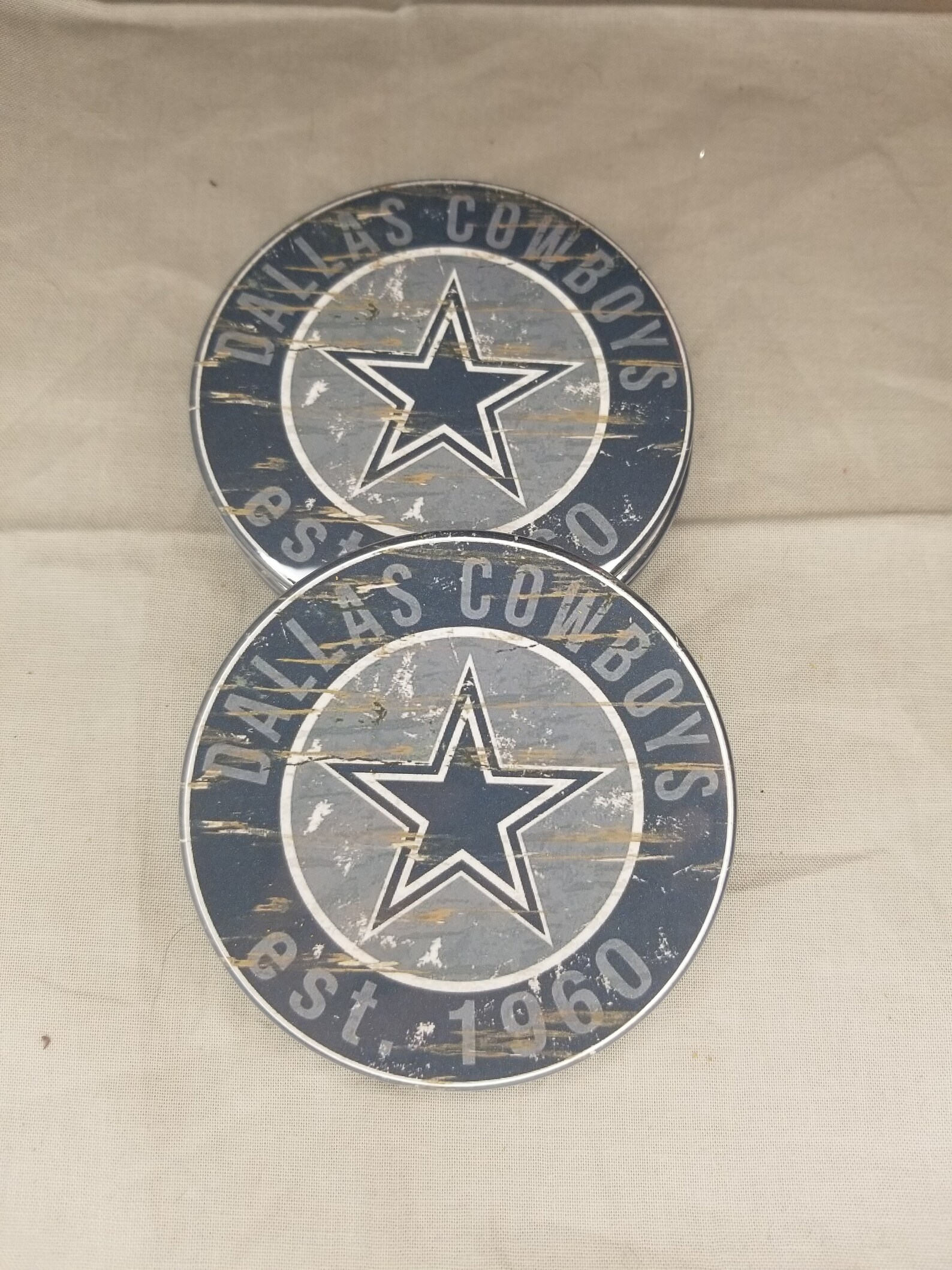 Dallas Cowboys Coaster Set Cowboys Team Logo Coasters NFL Etsy