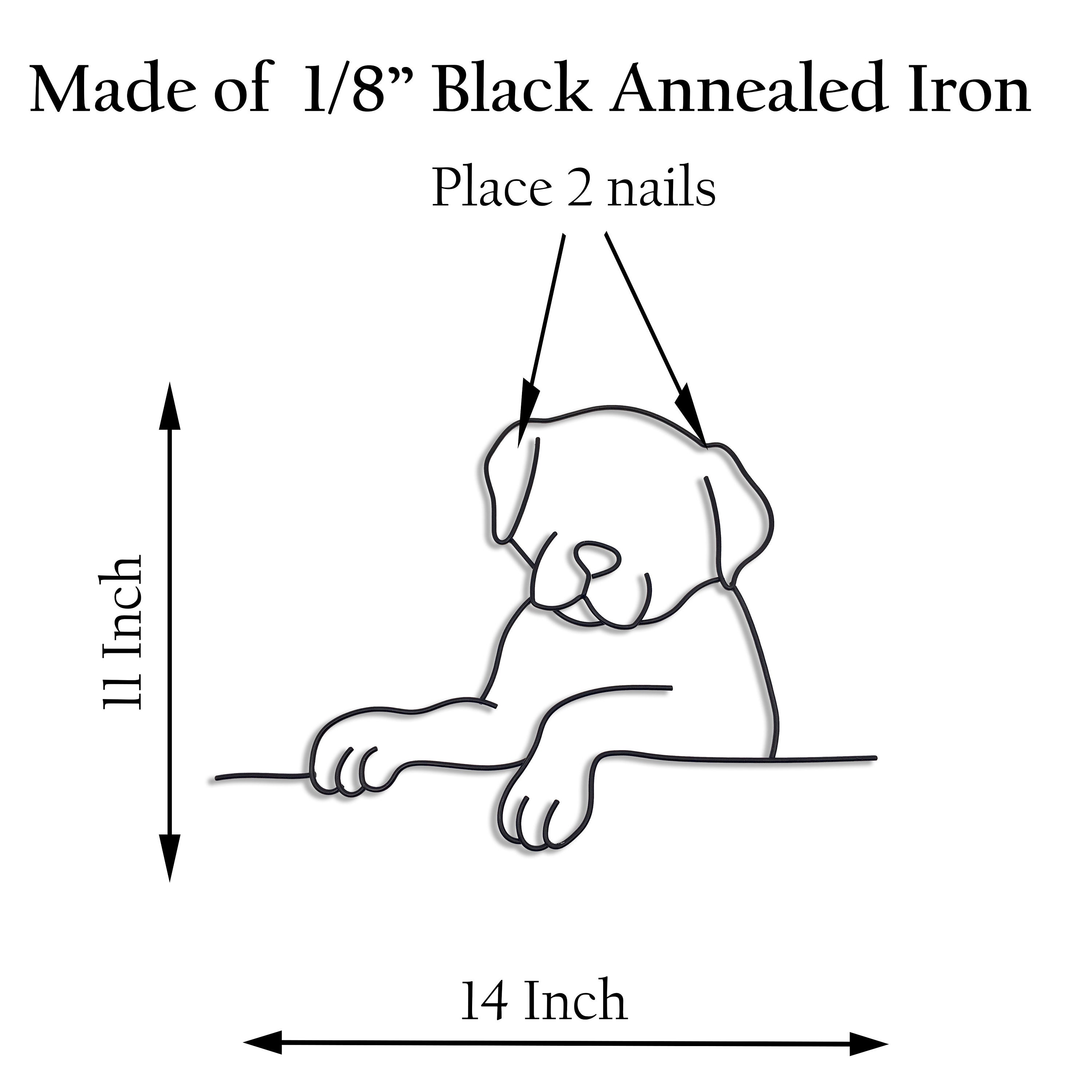 Metal Dog Wall Art Dog Wall Decor Peeking Dog Etsy