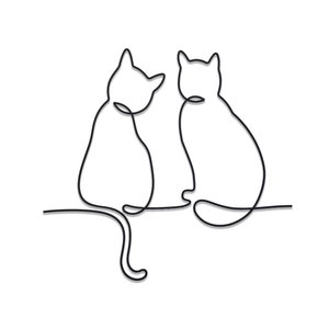 cat wall art metal