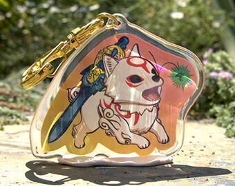 Okami Sword Holo Keychain