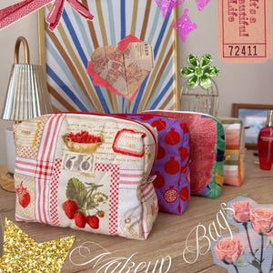 Mother’s Day gift/ Bridesmaids gift/ A gift for her/ Makeup bag/ Quilted makeup bag/ Coquette makeup bag