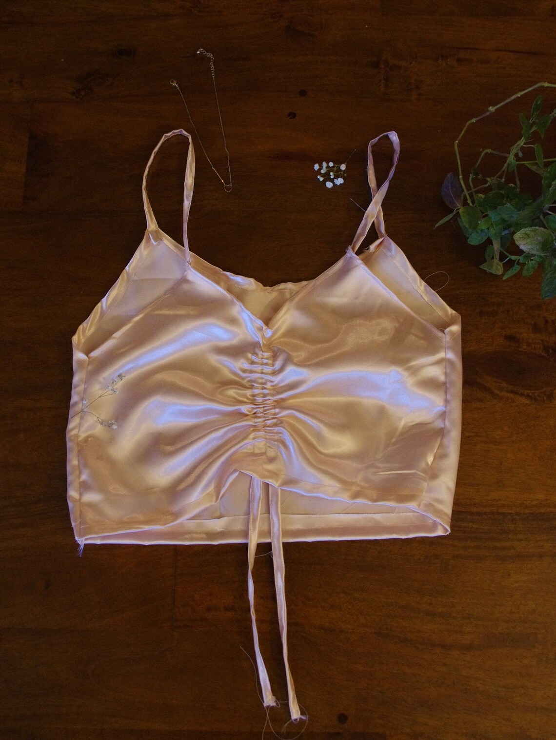 ruched v neck cami
