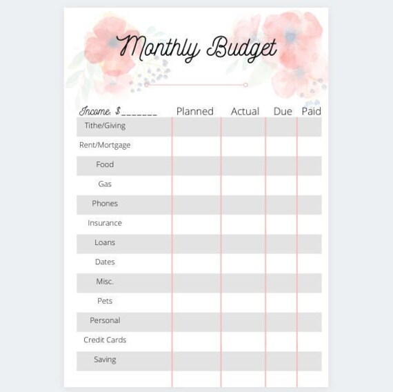 Agenda 52 Planner Budget Inserts/ Weekly Budget Tracker/ Etsy