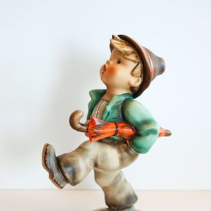 HAPPY TRAVELER — Hummel Goebel | Rare Vintage German Figurine | Boy with Umbrella | #109/II — 7.5&quot;