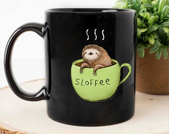 Cup of Sloffee Cute Sloth Coffee Tea Ceramic Mug Office Work Cup Gift
