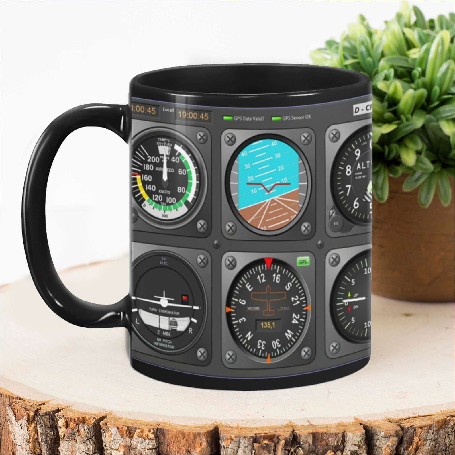 Pilot Indicator Mugs Airplane Lover Gift Pilot Mug Pilot Etsy