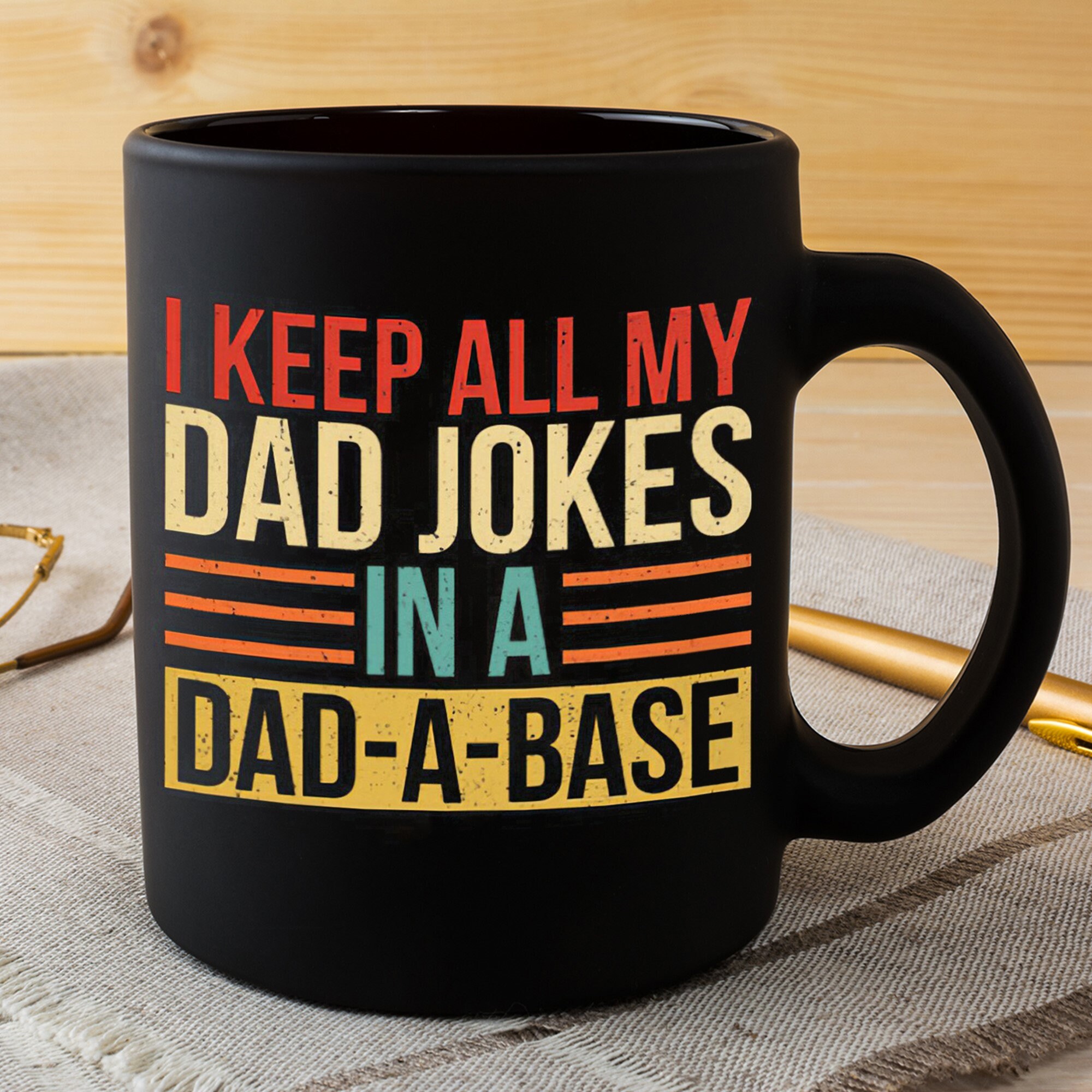 I Keep All My Dad Jokes In A Dad A Base Mug Dad Mug Dad Etsy