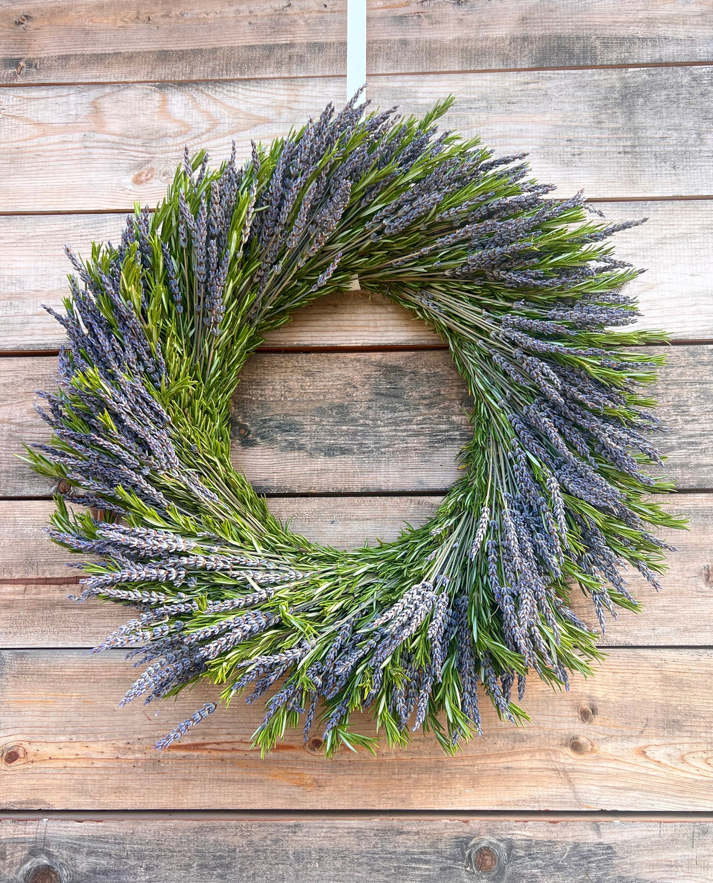 FRESH Rosemary and EXTRA Dried Lavender Aromatic Handcrafted Wreath Full of Aroma Front Door Decor, Wedding, kitchen Centerpiece,Gift,Spring