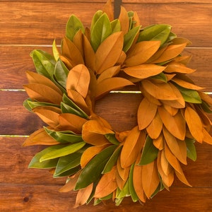 FRESH Real Magnolia Wreath — Fall | Autumn| Front Door Decor | Home Decor | Wedding | Western | Housewarming Gift | Handcrafted | Kitchen