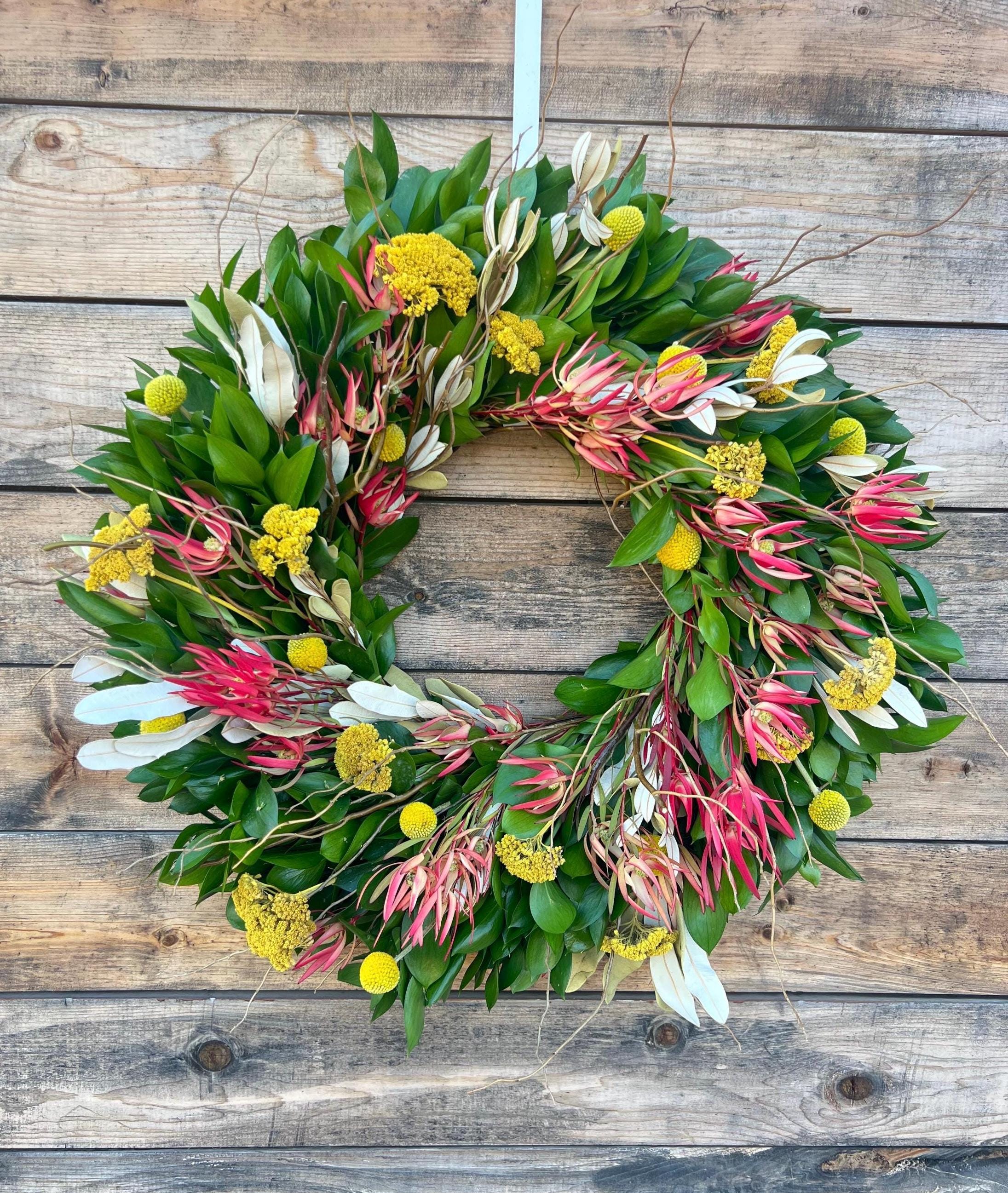 FRESH Handcrafted Wreath — Front Door Decor | Kitchen | Centerpiece | Aromatic | Long Lasting | Colorful | Housewarming Gift | Birthday Gift