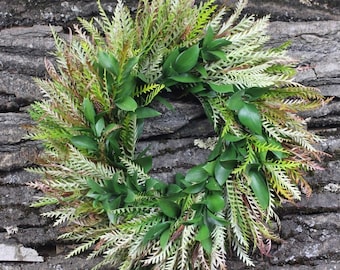 Fall FRESH Grevillea and Ruscus Wreath for Front Door Decor, Porch, Wedding Decor, Housewarming, Gift Birthday, Summer, Aromatic Graduaution