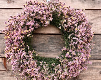 FRESH Real Pink Misty, Limonium, Summer Front Door wreath, Kitchen, Birthday Gift, Wall, Long Lasting, Spring, summer, easter, Home decor.