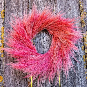 Real Natural Real Pink Pampas Wreath, Wreath, Home Decor, Porch Decor, House Decorations, Spring, Summer,  Mothers day,  Birthday Gift.