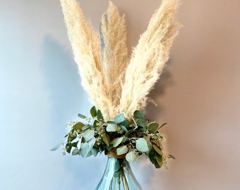 Dried pampas and seeded eucalyptus arrangement Home decor, Wedding and event decoration wedding flowers diy wedding arrangements