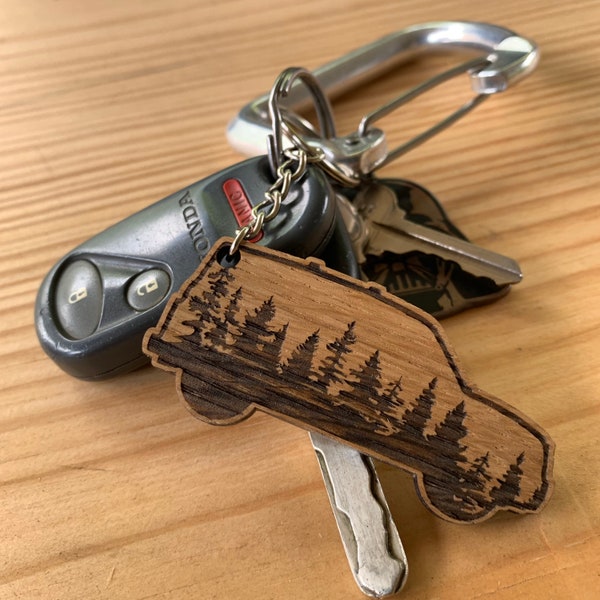 Honda Element Tree Line Keychain, Outdoor Keychain, Custom Keychain