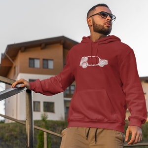 Honda Element Topography Hoodie, Element Owners Hooded Sweatshirt, Gift For Him, Gift For Her