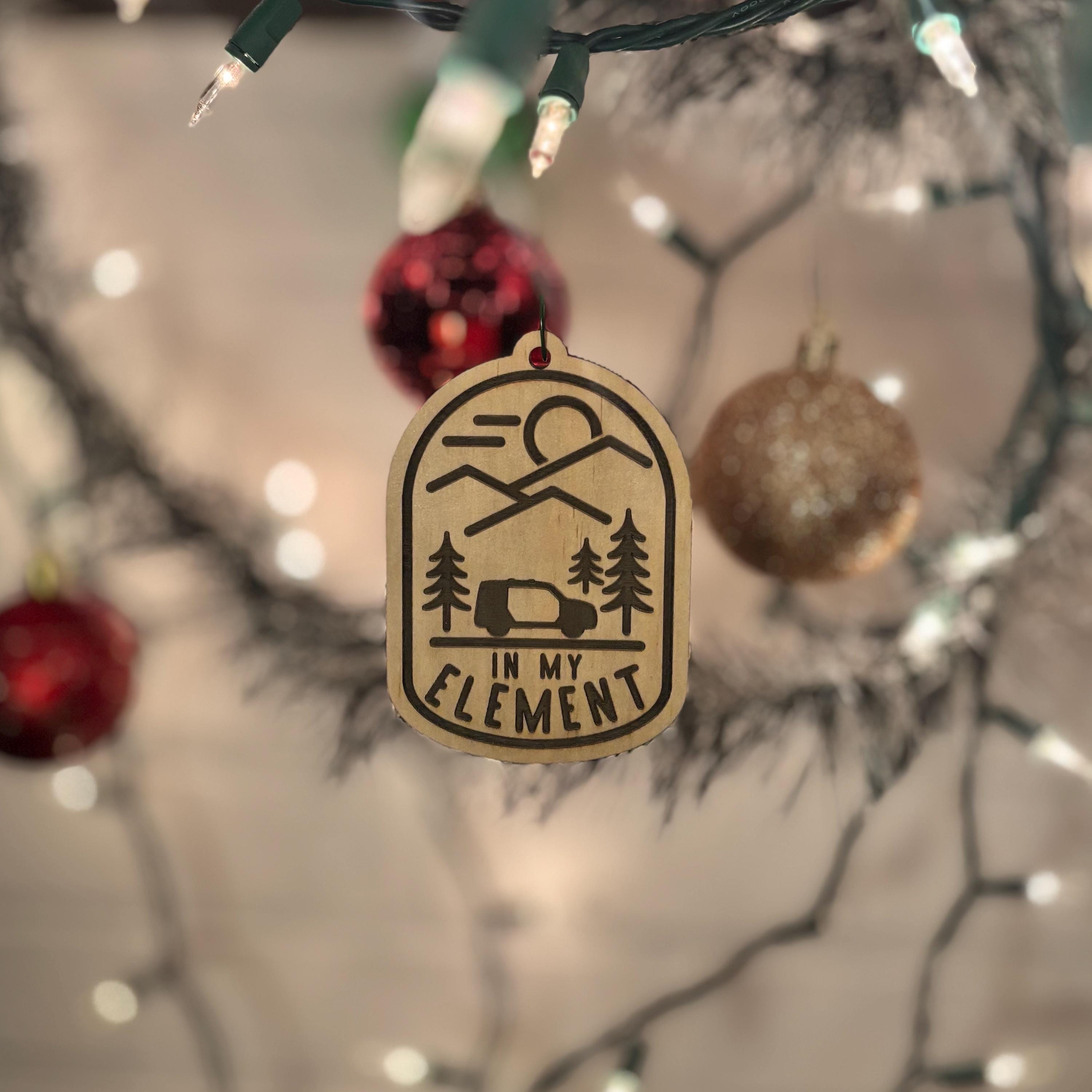 Honda Element Ornament | in My Element Mirror Hanger | Laser Cut Wood ...