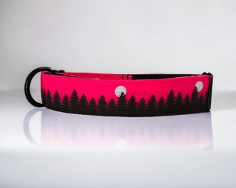 Hot Pink Woodlands Dog Collar