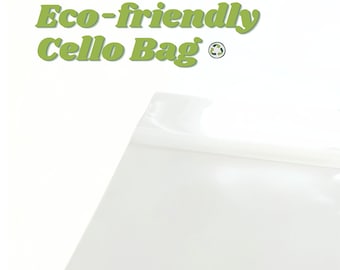 Compostable Cello Bags 5x6", Clear Resealable Plant-Based Bags