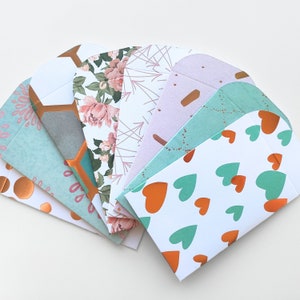 Mini envelopes, envelopes para cartões-presente, porta-cartões-presente, envelopes variados, 2,7" x 4"