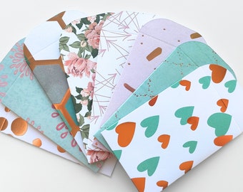 Handcrafted Mini Gift Card Envelopes, Set of 5 (2.7x4")
