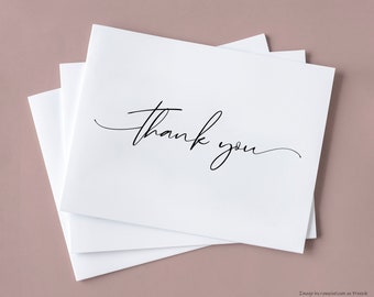 Classic Thank You Card, Minimalist Design (Digital Download)