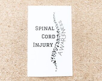 Spinal Cord Injury Awareness Sticker, Matte Translucent SCI Decal