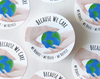 Recycled Packaging Sticker, Eco-Friendly Shipping Label