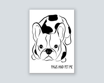 Minimalist French Bulldog Print | DIY Printable Art for Dog Enthusiasts