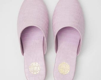 Mules rosas bebé hechos a mano: sandalias casuales con tacón de 2,5 cm